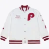 Philadelphia Phillies Arctic White Full-Snap Satin Jacket