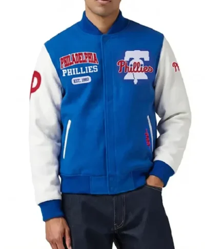 Philadelphia Phillies Black City Arch Letterman Jacket