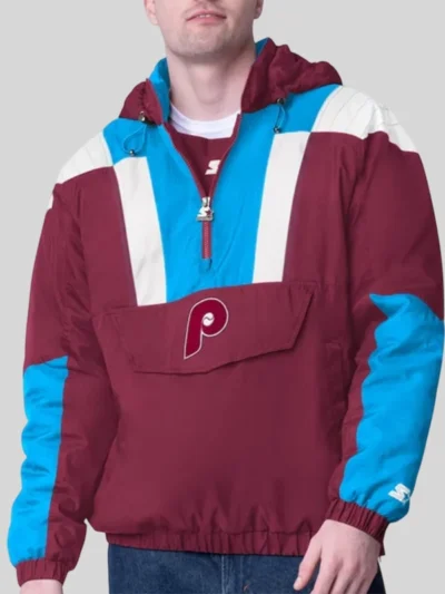 Philadelphia Phillies Charger Half-Zip Pullover Jacket