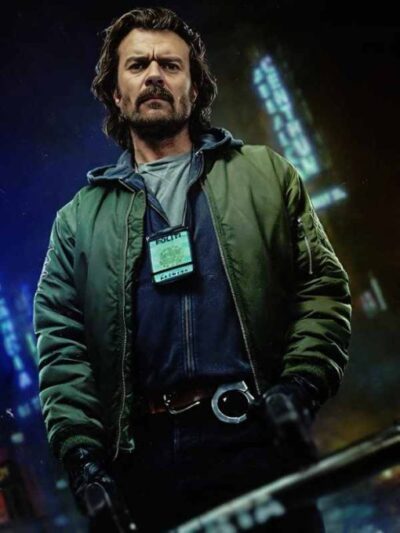 Pilou Asbæk Snake Killer 2026 Green Bomber Jacket