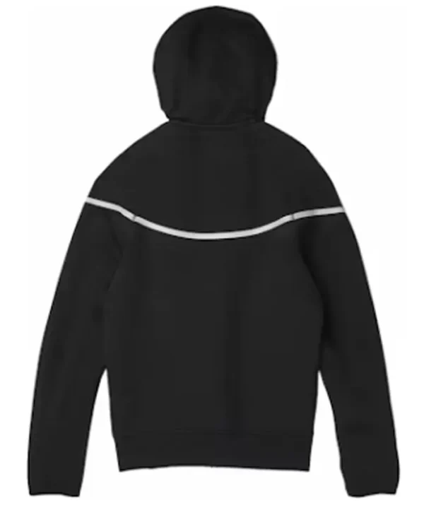 Reflective Tech Windrunner Black Fleece Jacket