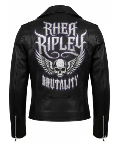 Rhea Ripley WWE Black Leather Jacket