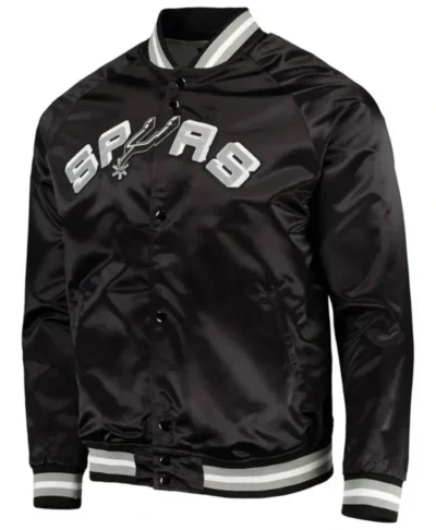 San Antonio Spurs Black Varsity Jacket