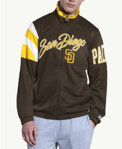 San Diego Padres Heritage Brown Track Jacket