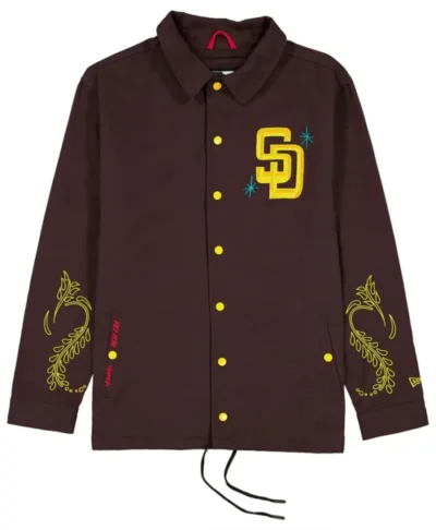 San Diego Padres x Rotulos Bautista Brown Coaches Jacket