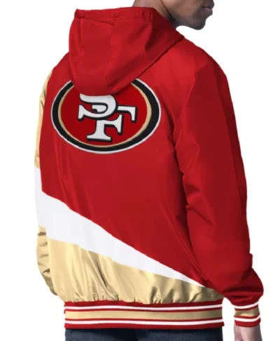 San Francisco 49ers Hooded Jacket Color Block Edition Retro Look