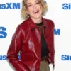 SiriusXM Sharon Stone Red Leather Jacket