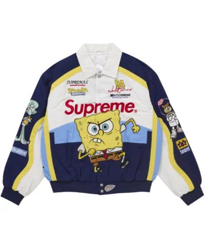Supreme SpongeBob SquarePants Jeff Hamilton Racing Jacket