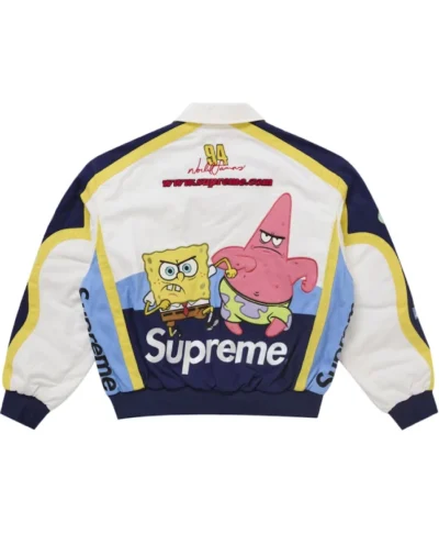 Supreme SpongeBob SquarePants Jeff Hamilton Racing Jacket