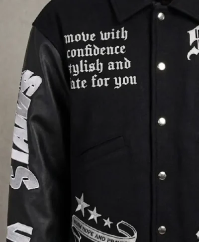Syams End Game Black Varsity Jacket