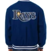 Tampa Bay Rays Wool Varsity Jacket Full Snap Retro Look