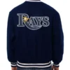 Tampa Bay Rays Wool Varsity Jacket Full Snap Retro Look