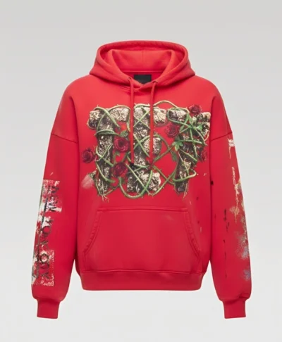 Teyana Taylor Iconic Concrete Rose Red Hoodie