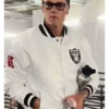Tom Brady Raiders White Letterman Jacket