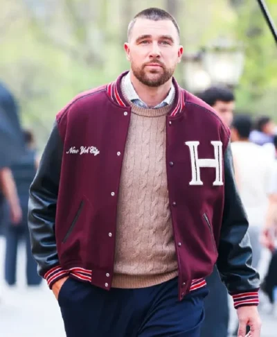Travis Kelce Central Park NYC Varsity Jacket