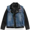 Triple H WWE Denim Leather Jacket