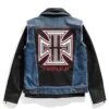 Triple H WWE Denim Leather Jacket