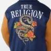 True Religion Serpent Logo Vintage Bomber Jacket