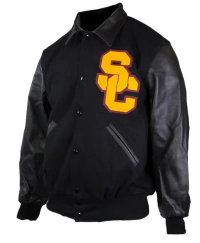 USC Trojans Black SC Interlock Classic Varsity Jacket