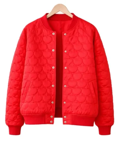 Valentine Day Heart Quilted Jacket