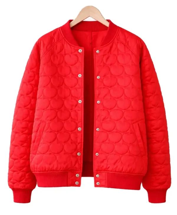 Valentine Day Heart Quilted Jacket