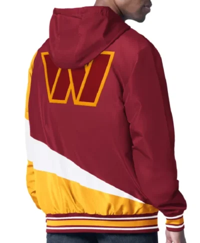 Washington Commanders Retro Color Block Hooded Full Zip Jacket