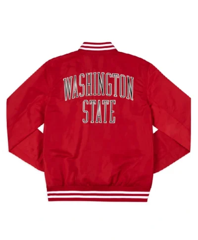 Washington State Cougars Arched Red Bomber Jacket