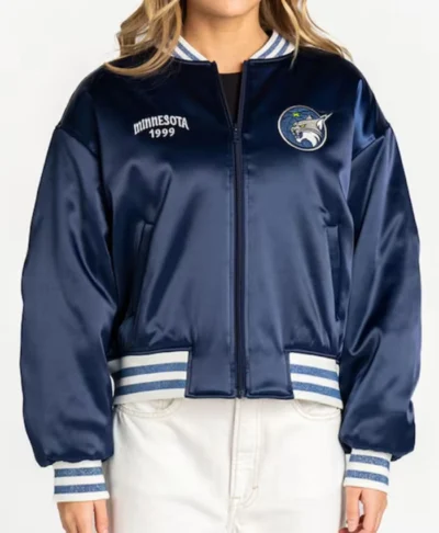 Women’s Minnesota Lynx TWC Satin Blue Bomber Jacket
