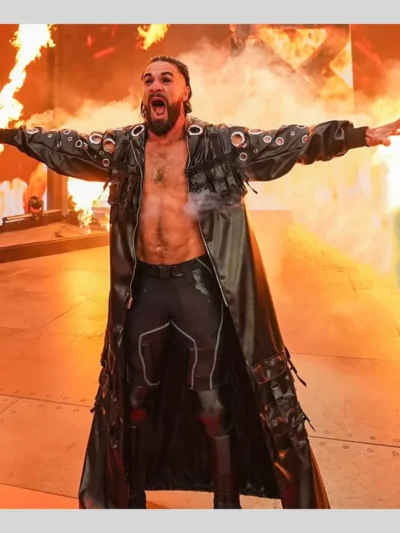 WrestleMania 42 Seth Rollins Leather Coat