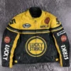Yellow Black Lucky Strike Leather Jacket Edition