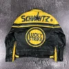 Yellow Black Lucky Strike Leather Jacket Edition