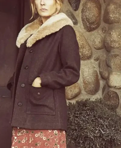 Yellowstone Beth Dutton S02 Brown Wool Coat Long Trench Style