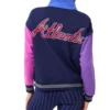 buy Atlanta Braves Colorblock Quarter-Zip Sweatshirt