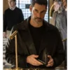 buy CIA 2026 Tom Ellis Black Leather Coat