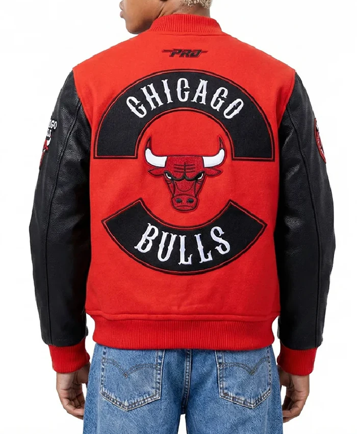 buy Chicago Bulls Sport Red and Black Varsity Jacket