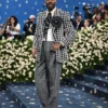buy Colman Domingo Met Gala 2025 Black Checkered Blazer
