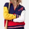 buy Colorblock Atlanta Braves Quarter-Zip Sweatshirt