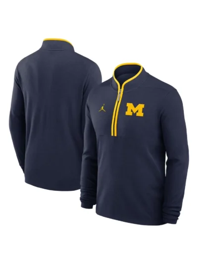 buy Dusty May Michigan Wolverines Half-Zip black Sweatshirt