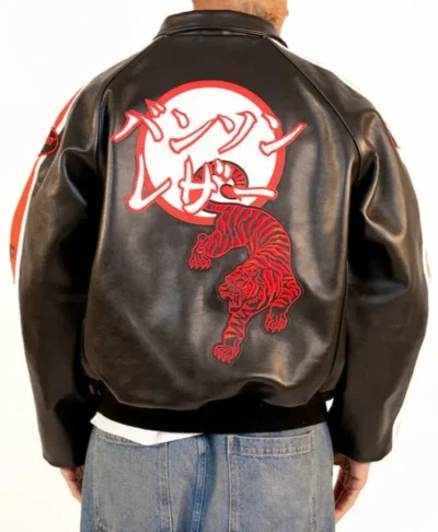 buy Fly Geenius x Vanson Black Tokyo Bomber Jacket