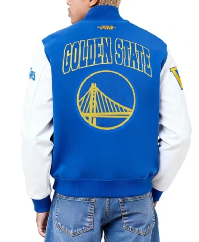 buy Golden State Warriors City Arch Varsity Jacket