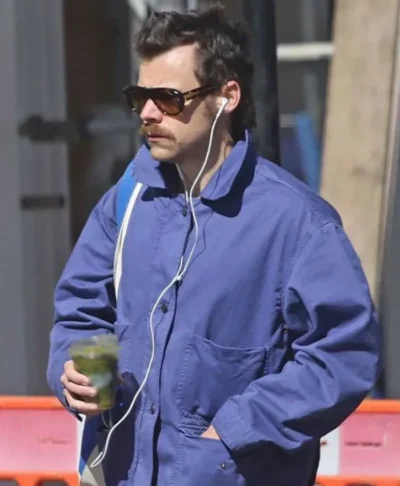 buy Harry Styles London 2026 Blue Cotton Jacket