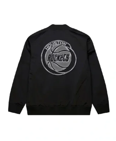 buy Houston Rockets Chrome Black Jacket