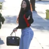 buy Kylie Jenner Los Angeles Red-Striped Bomber Jacket
