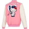 buy LA Dodgers x Hello Kitty Pink Bomber Jacket