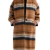 buy Lindsay Crane-Martin Beef S02 Tan Black Striped Coat