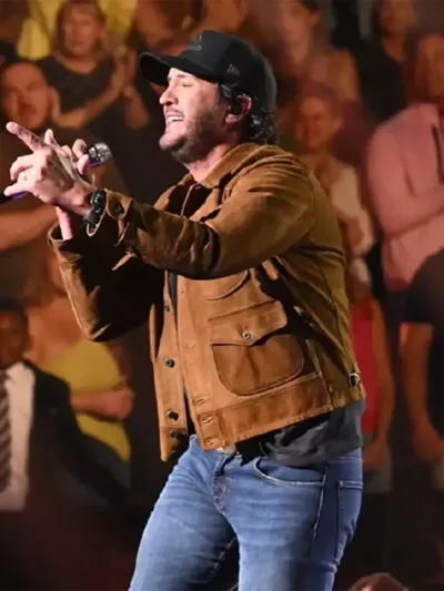 buy Luke Bryan 2026 Brown Suede Jacket