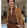 buy Matt Bomer Outcome 2026 Brown Suede Leather Jacket