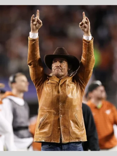 buy Matthew McConaughey Brown Leather Jacket