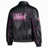 buy Minnesota Timberwolves City Edition Black Leather Jacket