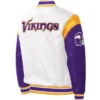 buy Minnesota Vikings White Purple Varsity Satin Jacket